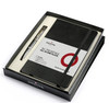 Sheaffer 100 Ballpen G9340 Bright Chrome with Gold Trim and A5 Ruled Notebook
