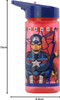 Avengers Hulk and Captain America Drinks Bottle with Flip Up Dispenser Red 530ml