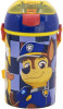 Paw Patrol Chase, Marshall and Rubble Bottle 450ml with Permanent Pop up Straw