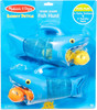 Melissa & Doug Sunny Patch Spark Shark Fish Hunt Pool Game With 2 Nets 6 Fish