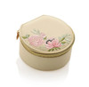 Sophia Faux Leather Zipped Jewellery Box with Beautiful Embroidered Flowers