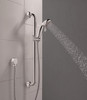 Evekare Chrome Effect 3-spray Pattern Shower Riser Rail Kit with 900mm Grab Bar
