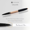Cross Calais Matte Rose Gold Rollerball Pen with Black PVD Appointments