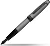 Cross Bailey Matte Grey Fountain Pen Fine Nib with PVD Black Accessories
