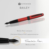 Cross Bailey Matte Red Fountain Pen Medium Nib with PVD Black Accessories
