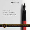 Cross Bailey Matte Red Fountain Pen Medium Nib with PVD Black Accessories