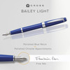 Cross Bailey Light Polished Extra Fine Nib Blue Resin Fountain Pen