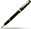 Cross Bailey Light Polished Medium Nib Black Resin Fountain Pen with Gold