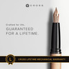 Cross ATX Brushed Etched Rose Gold Medium Nib Fountain Pen with Click off Lid