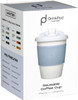 DrinkPod 12oz/340 ml Reusable Coffee Cup with Rotating Rubber Lip Volcano White