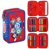 Thomas and Friends 45 Piece Triple Compartment Triple Zip Filled Pencil Case