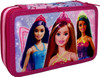 Barbie 45 Piece Triple Compartment Triple Zip Filled Pencil Case