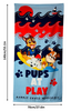 Paw Patrol Microfibre Beach Towel with Chase, Marshall and Rubble