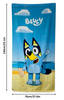 Bluey Microfibre Beach Towel with Bluey on the Beach