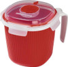 Xavax Microwave Pot with Lid Red Fast and Convenient Cooking in the Microwave