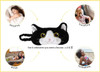 Cute Plush Cat Sleep Eyemask Black and White Cat