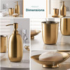 3 Piece Bathroom Accessory Set, Soap Dispenser, Dish and Tumbler 4 Styles