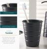 3 Piece Bathroom Accessory Set, Soap Dispenser, Dish and Tumbler 4 Styles