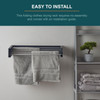 Wall Mounted Clothes Airer, Indoor Outdoor Retractable Clothes Drying Rack Grey