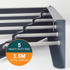 Wall Mounted Clothes Airer, Indoor Outdoor Retractable Clothes Drying Rack Grey