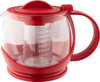 Café Olé Plastic and Glass Teapot with Infuser, Loose Leaf Tea Strainer, 1200ml