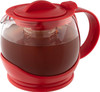 Café Olé Plastic and Glass Teapot with Infuser, Loose Leaf Tea Strainer, 1200ml