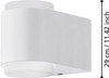 Eglo Briones Outdoor Wall Light, Cast Aluminium and Plastic, 3 W, White