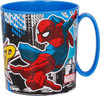 Spiderman 350ml Plastic Mug Microwave Compatible Blue