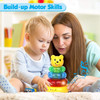Musical Bear Ring Stacker, Stacking Rings Toy with Lights and Sounds for Toddler