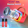 Spider Bluetooth Portable Mini Karaoke Machine with 2 Wireless Microphones