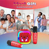 Spider Bluetooth Portable Mini Karaoke Machine with 2 Wireless Microphones