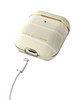 Ideal of Sweden Hard Case Cream Beige Croco for Apple Earbud Generation 1 and 2