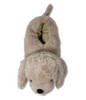 Fluffy Dylan Dog Slippers Novelty Fleece Lined One Size Adult up to 8
