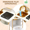 Wooden Contemporary Play Kitchen for Children, Oven Hotplate, Sink and Tap