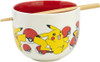 Pokémon Pikachu Ceramic Rahmen Bowl and Chopsticks