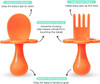 40 X Grabease Baby and Toddler Self-Feeding Utensils Spoon and Fork Set Orange