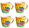 Set of 4 Lilo and Stitch Ceramic Mugs 'Under the Sea' in Yellow