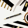 Cross Coventry Black Lacquer Medium Point Rollerball Pen with Gold Trim