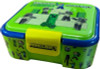Minecraft Deluxe 3 Compartment Sandwich Lunch Box Green /Blue
