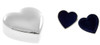 Silver Plated Heart Shaped Trinket Box with Velvet Lining