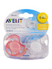 Philips Avent Freeflow Soother 0-6 Months Pack of 2 Clear and Pink