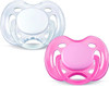 Philips Avent Freeflow Soother 0-6 Months Pack of 2 Clear and Pink