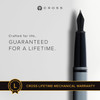 Cross Calais Matte Grey Fountain Pen Fine Nib with Black PVD Appointments