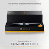 Cross Calais Matte Grey Fountain Pen Fine Nib with Black PVD Appointments