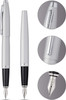 Cross Calais Satin Chrome Fountain Pen Medium Nib with Chrome Appointments