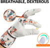 VGO Premium Geniune Goat Leather Puncture Resistant Gardening Gloves Medium