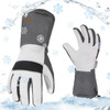 High Dexterity Goat Leather Ski Gloves Thinsulate Touch Screen Waterproof Large