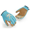 Cute Bunny Rabbit Kids Garden Gloves with Synthetic Palm Blue or Red