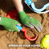 Kids Garden Gloves in Small Sizes for Ages 3 Years and Up Green Bamboo Panda