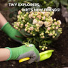 Kids Garden Gloves in Small Sizes for Ages 3 Years and Up Green Bamboo Panda
